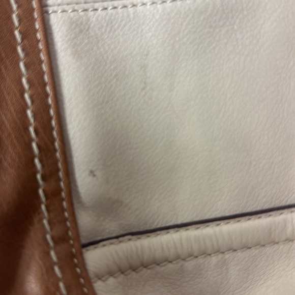 Tignanello tan and brown genius leather ladies shoulder Purse - Picture 5 of 8